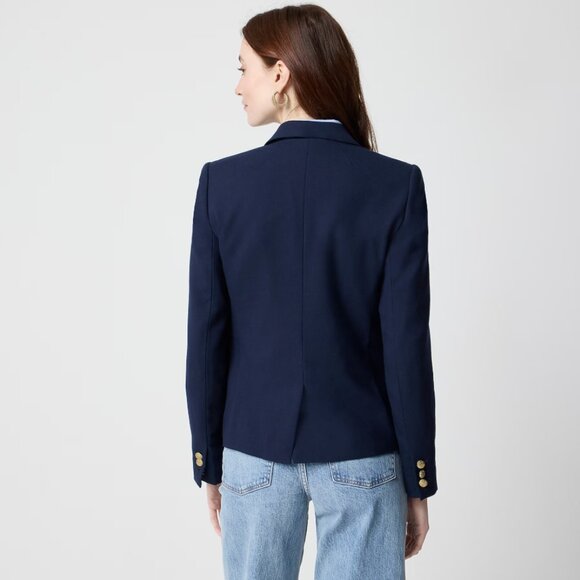 J. Crew Factory Original Schoolboy Blazer Jacket in Navy Blue/Gold Size 2 - Picture 2 of 9